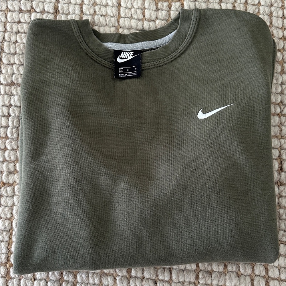 Nike Forest Green Crewneck with White Logo